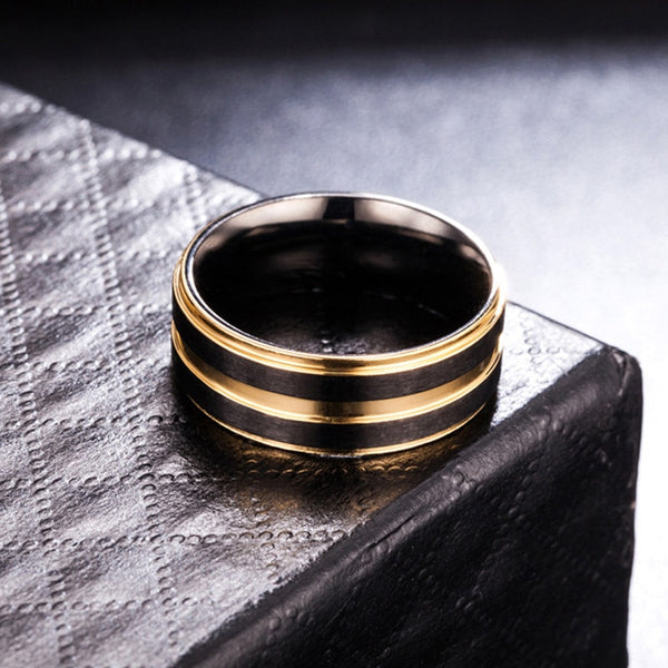 Black Two-tone Ring