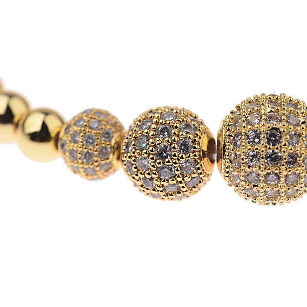 Five Gold Ball Bead Bracelet