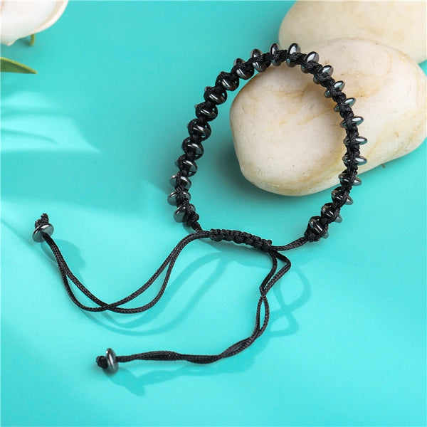 Braided Steel Bracelet in Black