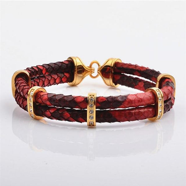 Studded Stingray Bangle In Red